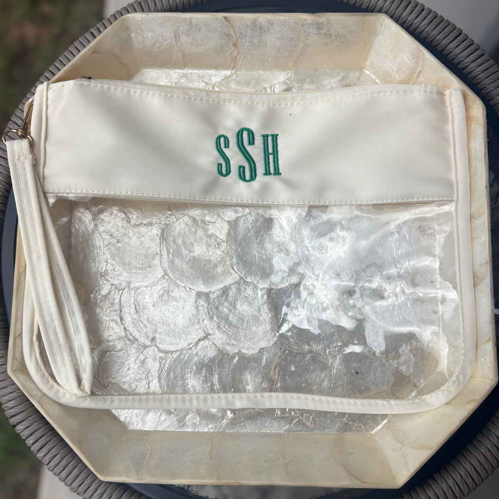 Personalized Clear Bag | Custom Embroidered Pouch