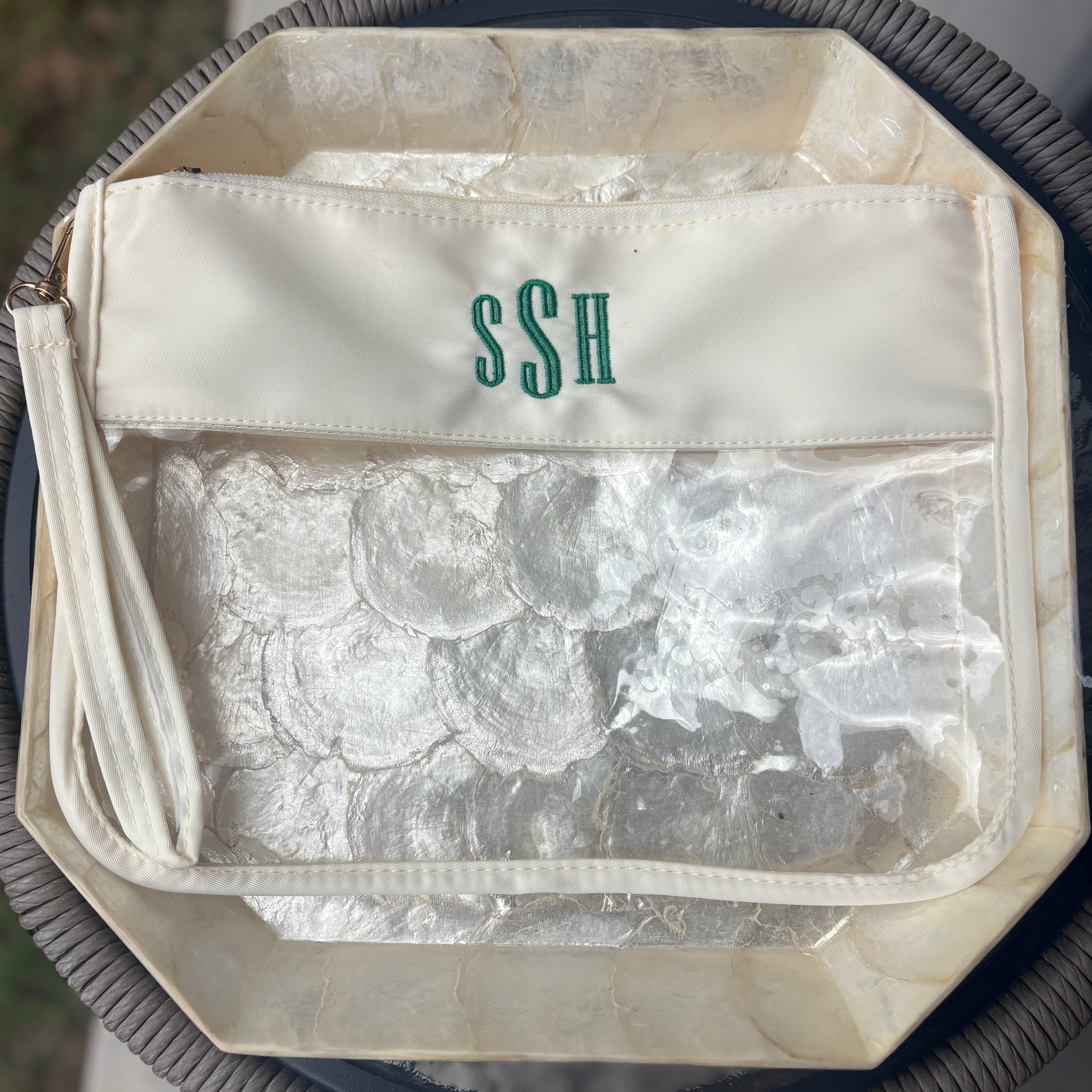 Personalized Clear Bag | Custom Embroidered Pouch
