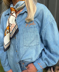 Women’s OSU Go Pokes Denim Button Down