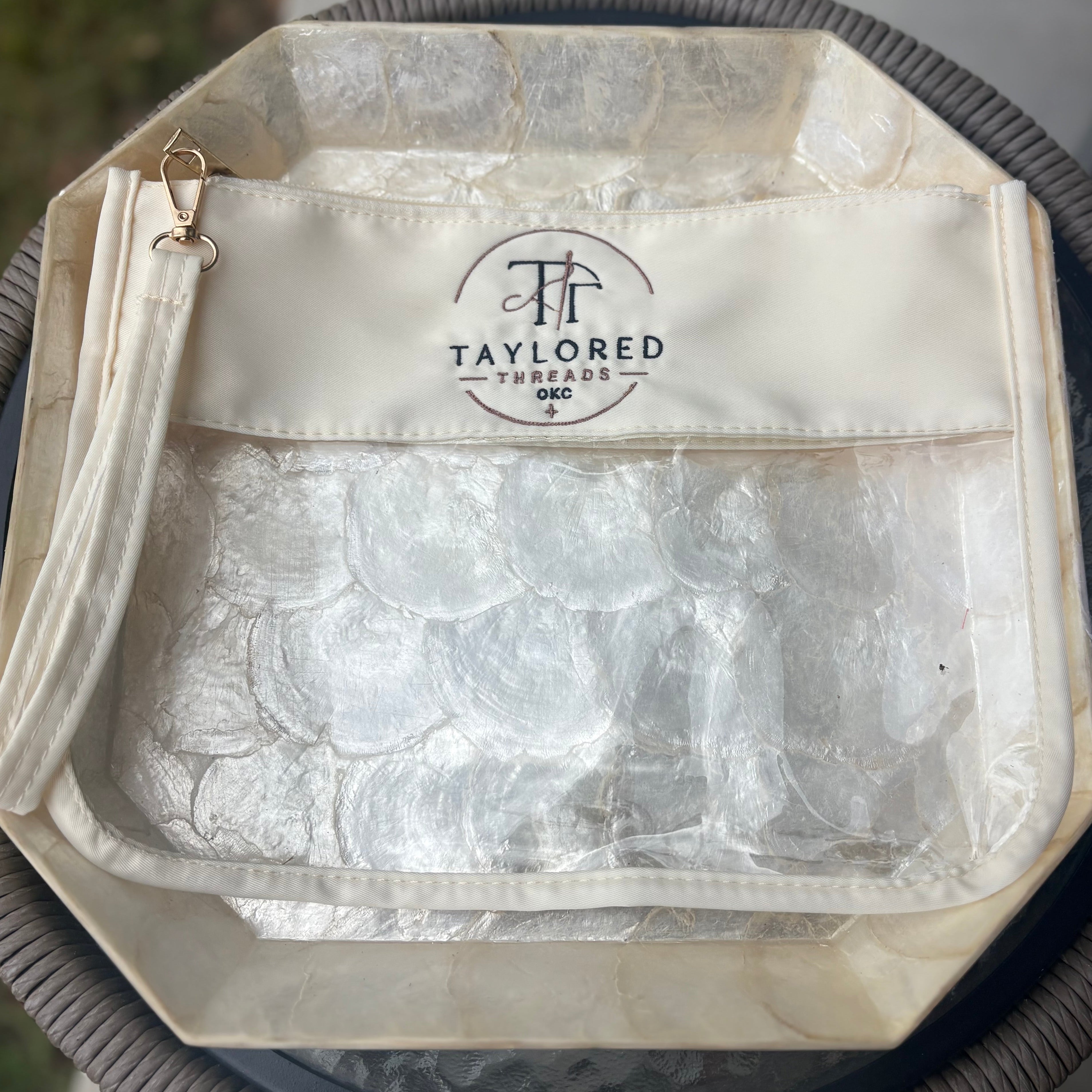 Personalized Clear Bag | Custom Embroidered Pouch