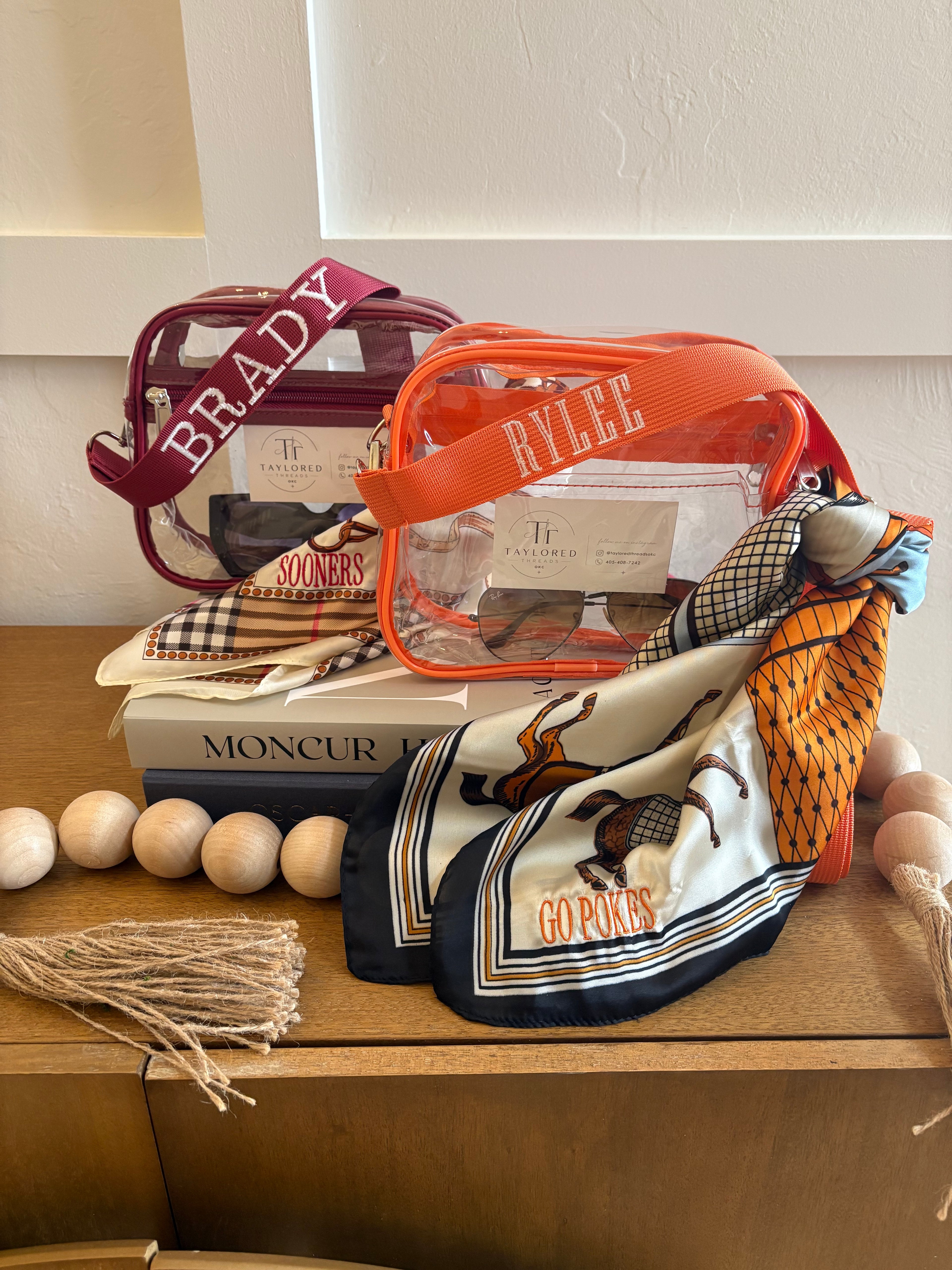 OU/OSU Personalized Clear Stadium Bag