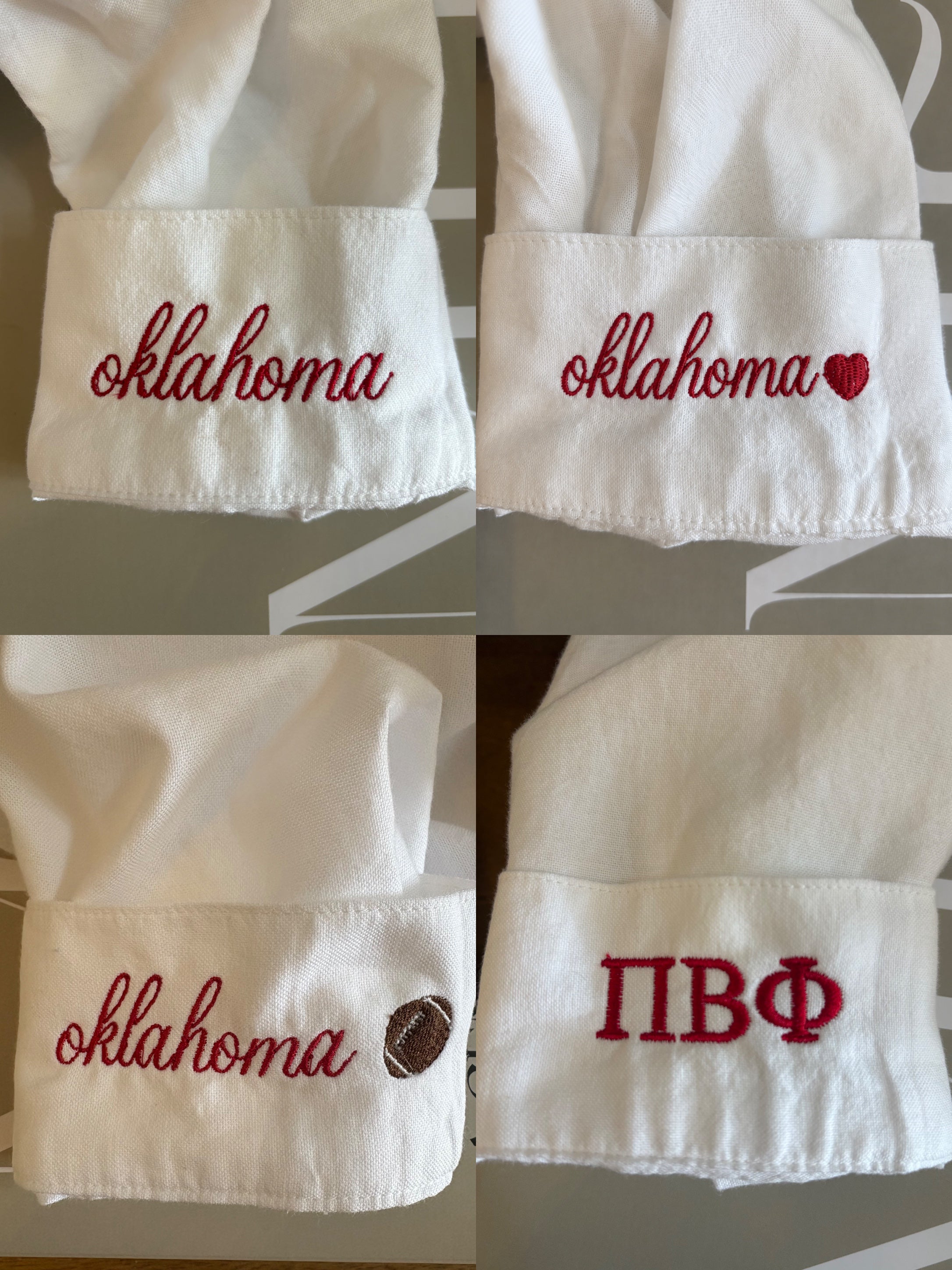 Women’s OU Sooners Embroidered White Button Down