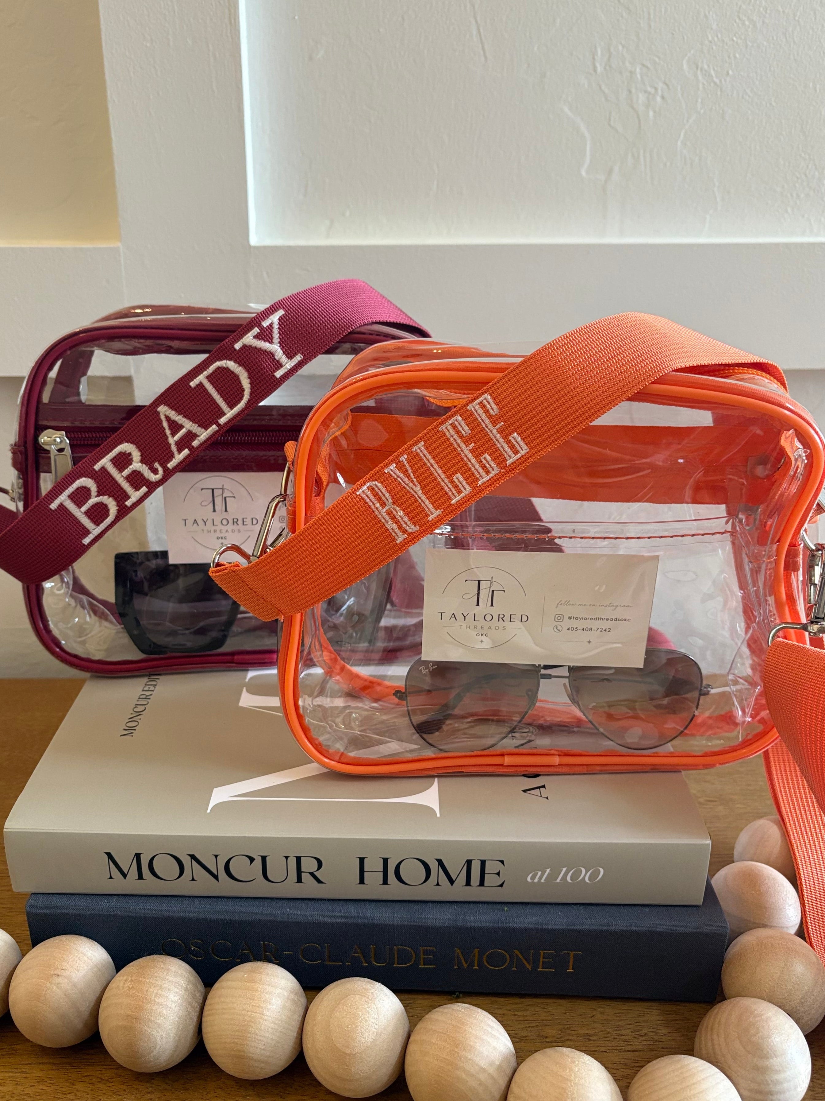 OU/OSU Personalized Clear Stadium Bag